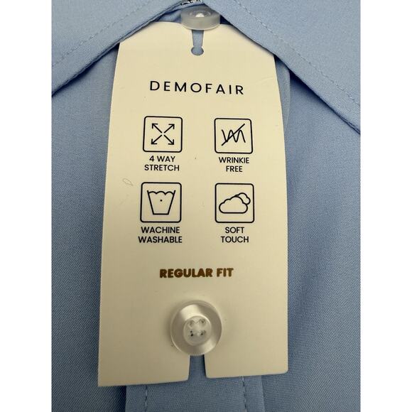 Demofair Men's Knitted Button Down Shirt Long Sleeve Stretch Wrinkle-Free Sz-2XL - Picture 6 of 12